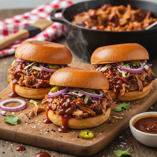 Savory Slow-Cooked Pulled Pork BBQ Sandwiches recipe