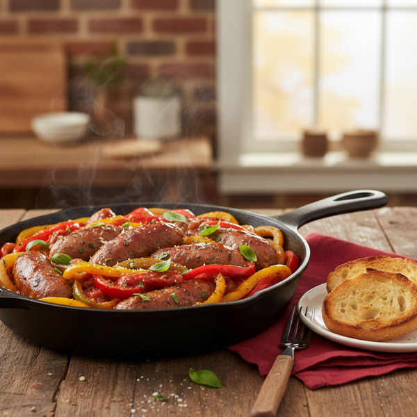Savory Slow-Cooked Sausage & Peppers Delight recipe