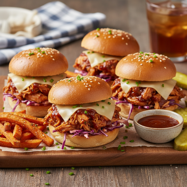 Savory Slow-Cooked Shredded Chicken Sliders recipe