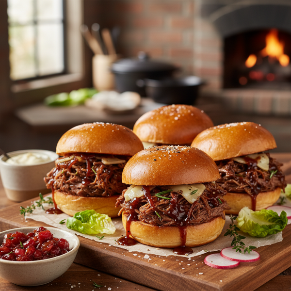 Savory Slow-Cooked Shredded Venison Sliders recipe