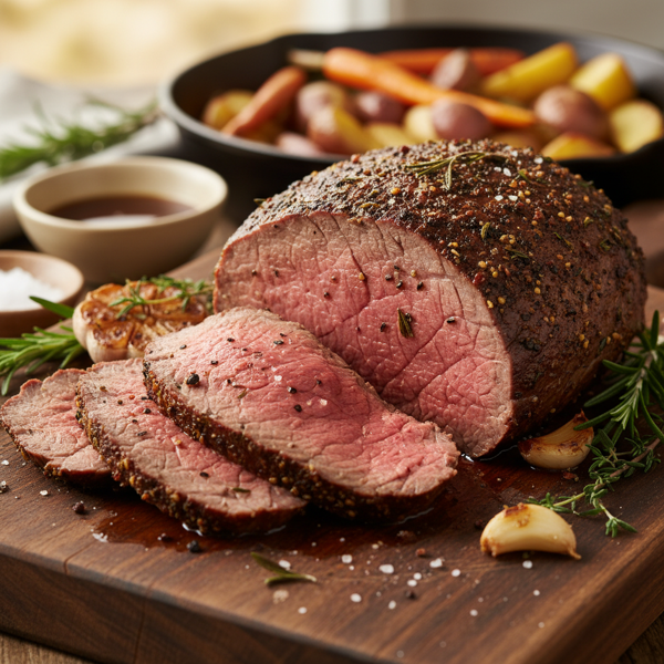 Savory Slow-Roasted Eye of Round Beef recipe