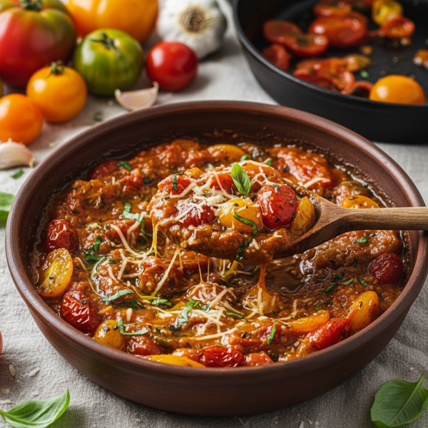 Savory Slow-Roasted Heirloom Tomato Sauce recipe