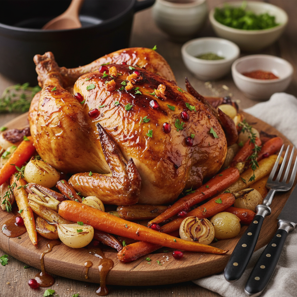 Savory Slow-Roasted Sticky Chicken recipe