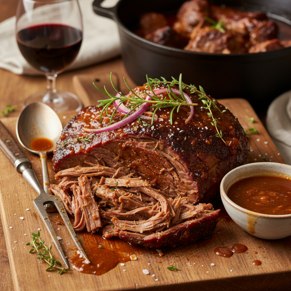 Savory Slow Cooked Pork or Chuck Roast recipe