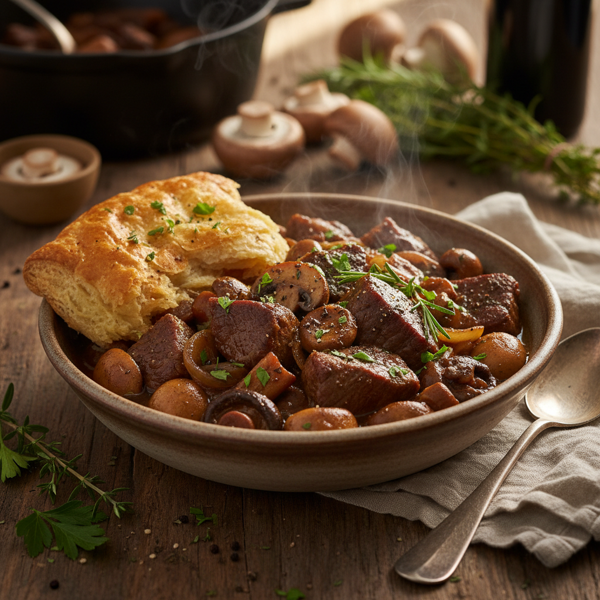 Savory Slow Cooker Beef and Mushroom Delight recipe