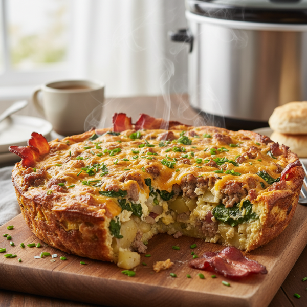 Savory Slow Cooker Breakfast Casserole Delight recipe