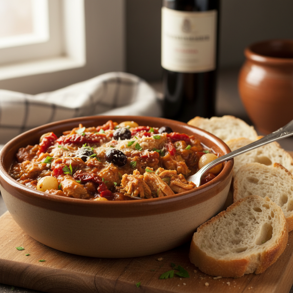 Savory Slow Cooker Chicken Rustica recipe