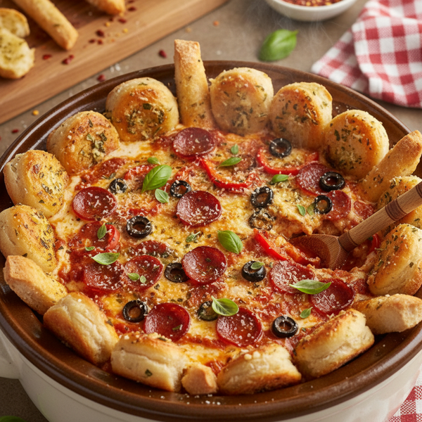 Savory Slow Cooker Pizza Dip Delight recipe
