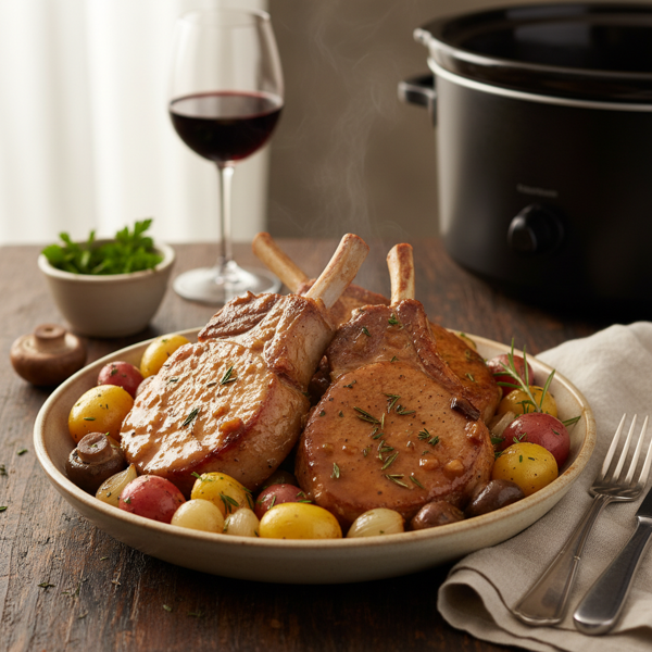 Savory Slow Cooker Pork Chops recipe