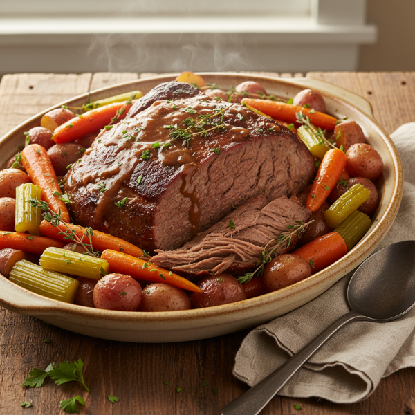 Savory Slow Cooker Pot Roast recipe