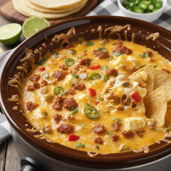 Savory Slow Cooker Queso Delight recipe
