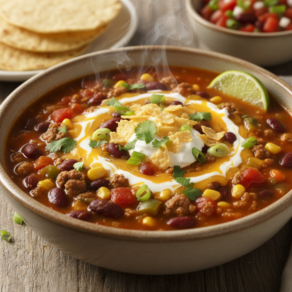 Savory Slow Cooker Taco Soup recipe