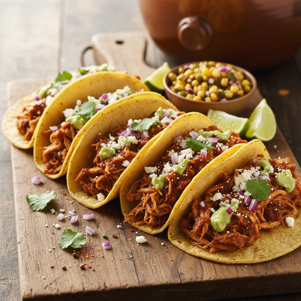 Savory Slow Cooker Turkey Tacos recipe
