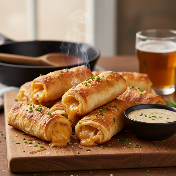 Savory Smoked Gouda Onion Phyllo Rolls recipe