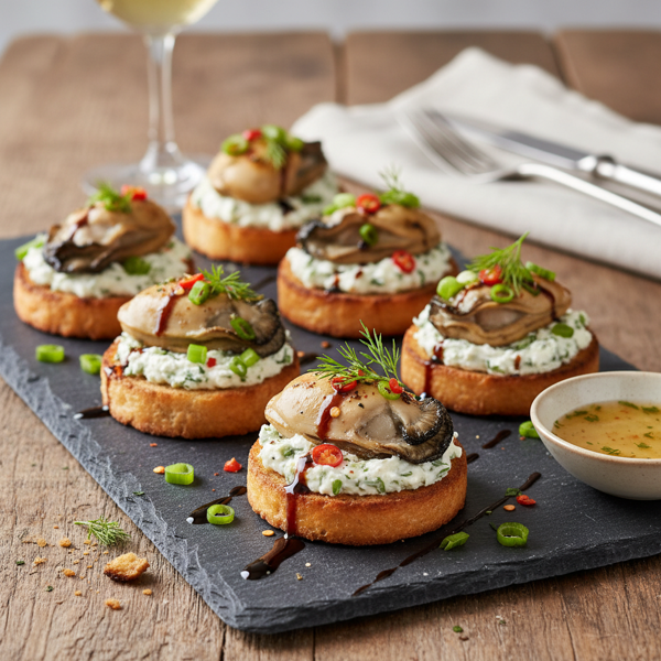 Savory Smoked Oyster Delight Bites recipe