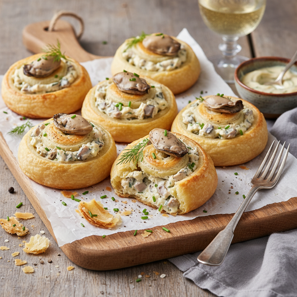 Savory Smoked Oyster and Cream Cheese Puffs recipe