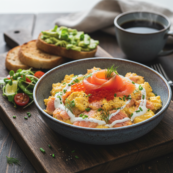 Savory Smoked Salmon Egg Scramble recipe