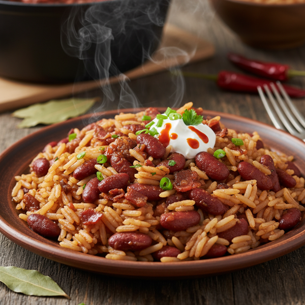 Savory Smoky Red Beans and Rice recipe