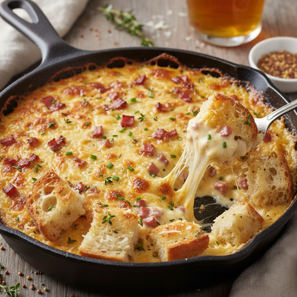 Savory Sourdough Ham & Cheese Dip recipe