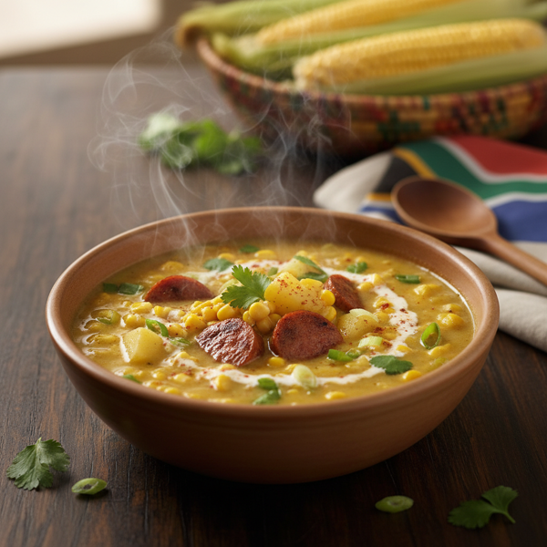 Savory South African Corn Mealie Soup recipe