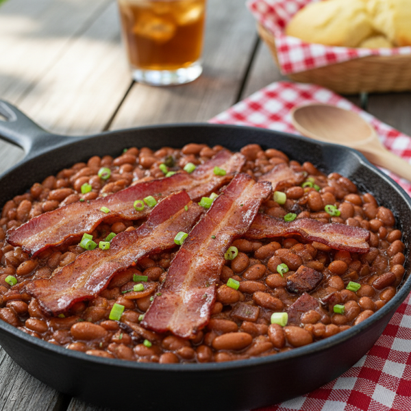 Savory Southern Bacon Baked Beans recipe