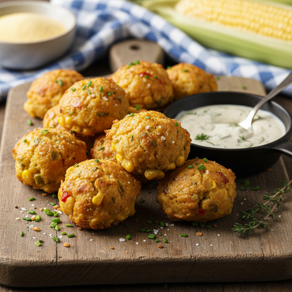 Savory Southern Baked Hush Puppies recipe