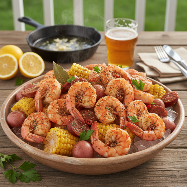 Savory Southern Beer Boiled Shrimp recipe