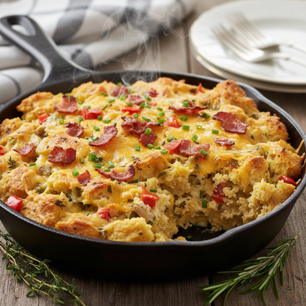 Savory Southern Bread Pudding recipe