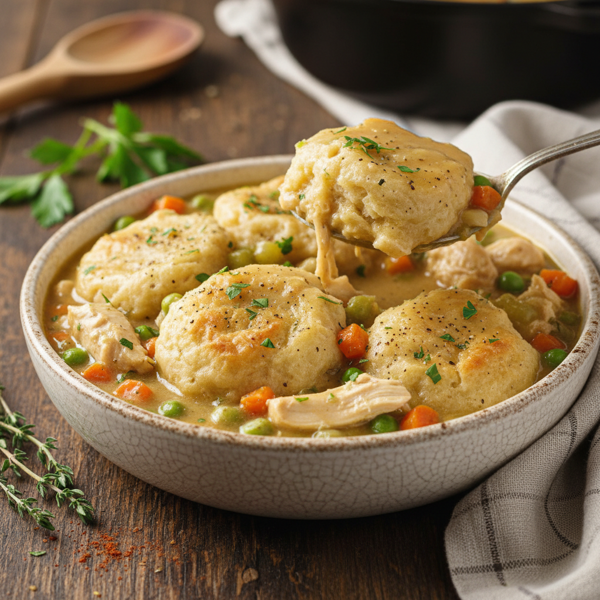 Savory Southern Chicken and Dumplings recipe