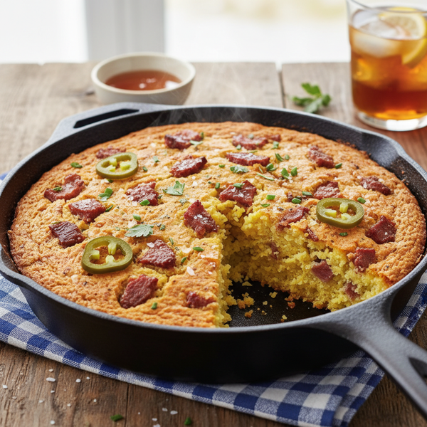 Savory Southern Cracklin' Cornbread recipe