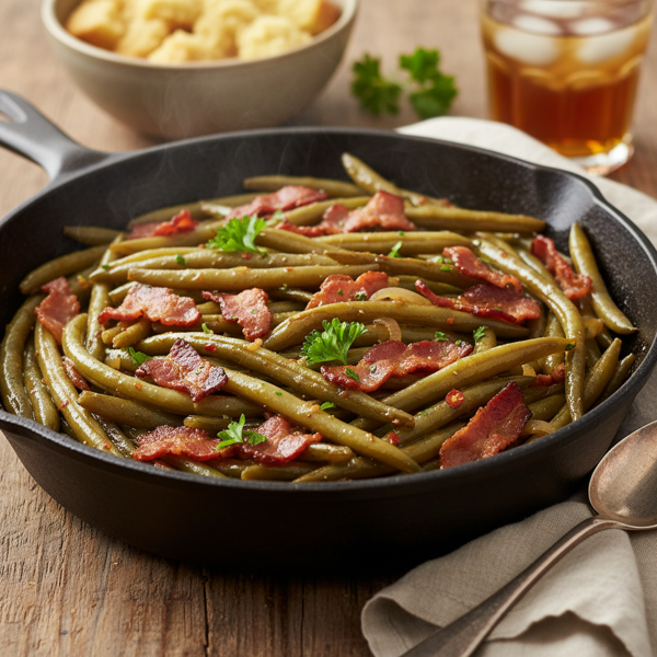 Savory Southern Green Beans with Bacon recipe