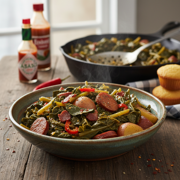 Savory Southern Greens Medley recipe