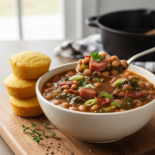 Savory Southern Hoppin' John Soup recipe