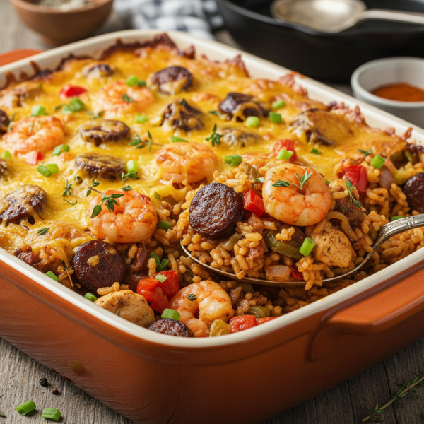 Savory Southern Jambalaya Bake recipe