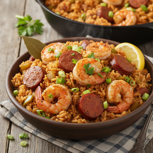 Savory Southern Shrimp & Sausage Jambalaya recipe