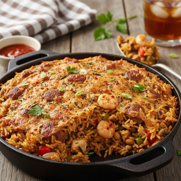 Savory Southern Spiced Rice Casserole recipe