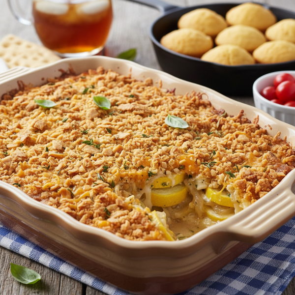 Savory Southern Squash Casserole recipe