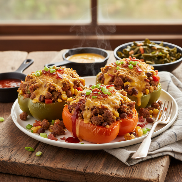 Savory Southern Stuffed Peppers recipe