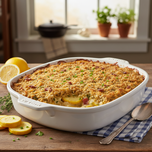 Savory Southern Summer Squash Casserole recipe
