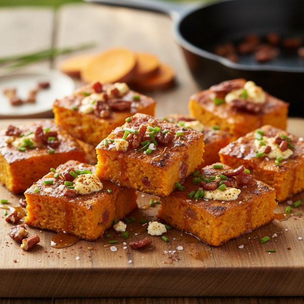 Savory Southern Sweet Potato Squares recipe