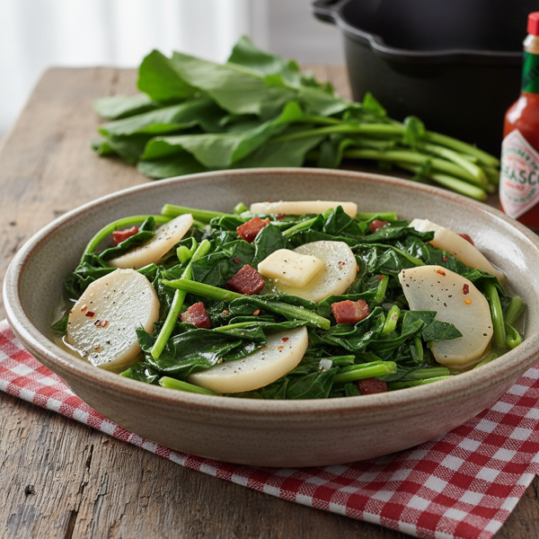 Savory Southern Turnips and Greens recipe