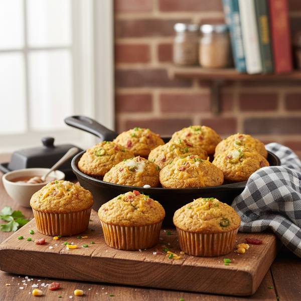 Savory Southern Whole Grain Corn Muffins recipe