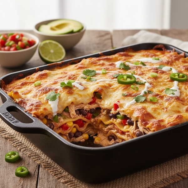 Savory Southwest Chicken Lasagna