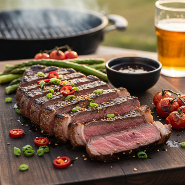 Savory Soy-Ginger Grilled Ribeye recipe