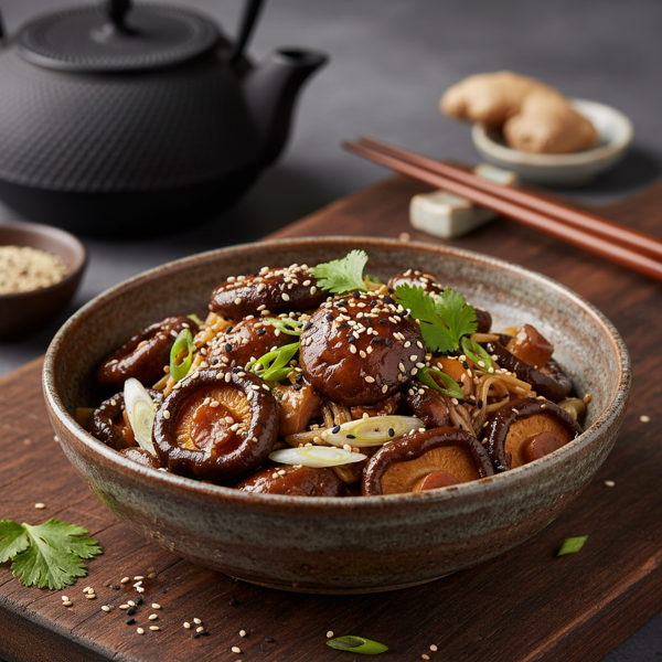 Savory Soy-Glazed Shiitake Medley recipe