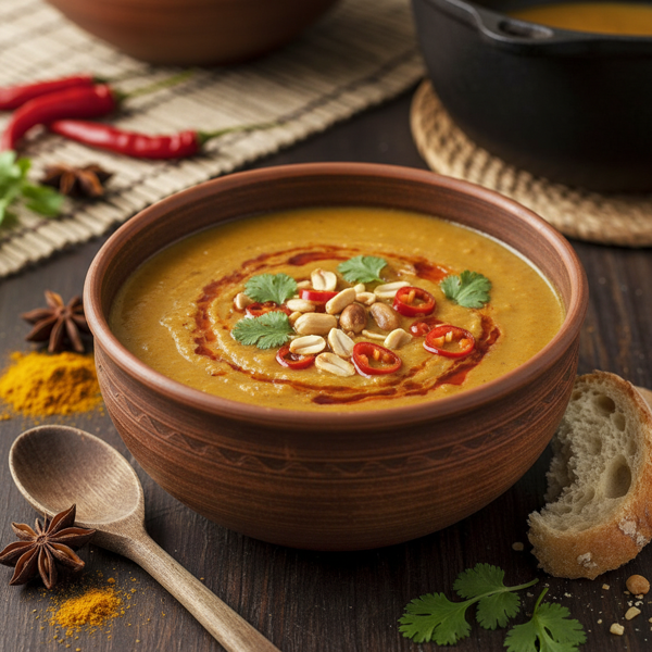 Savory Spiced African Peanut Soup recipe