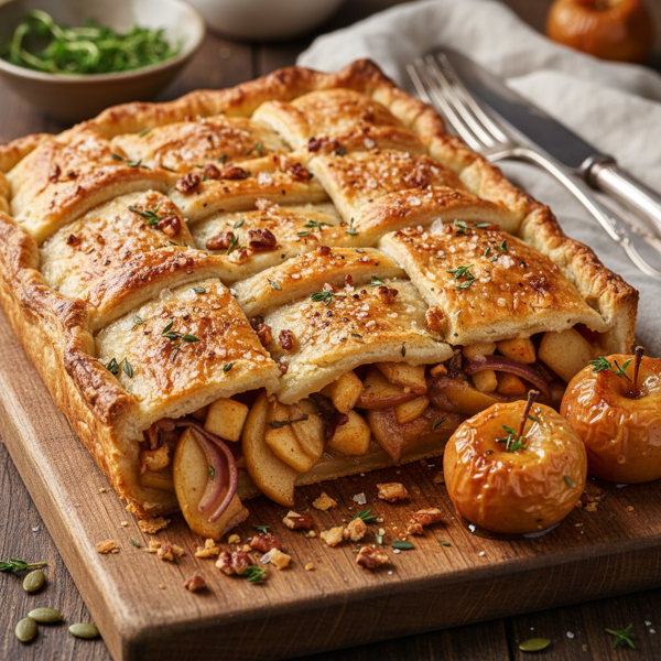 Savory Spiced Apple Slab Pie with Crunchy Crust recipe