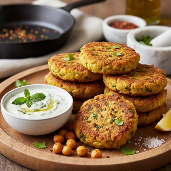 Savory Spiced Chickpea Patties recipe