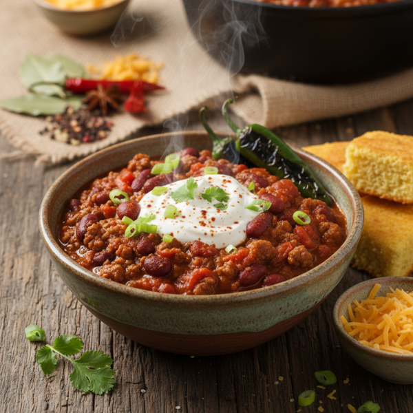 Savory Spiced Chili Con Carne with Beans recipe