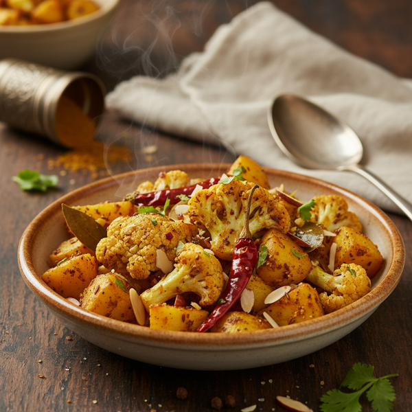Savory Spiced Potato and Cauliflower Medley recipe